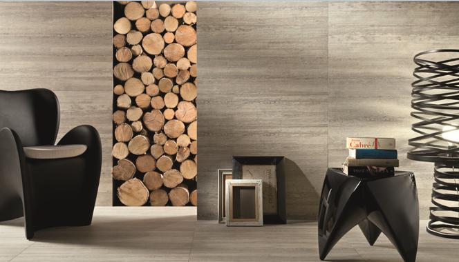 Styl industrialny w salonie, czyli atak płytek ceramicznych na salony. Podoba Wam się?