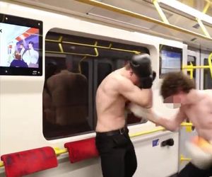 Nielegalna walka w metrze w Warszawie. Szokujące sceny w pociągu! 
