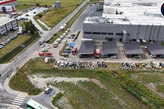 Potężna burza na Mazowszu. Zawalił się dach hali produkcyjnej 