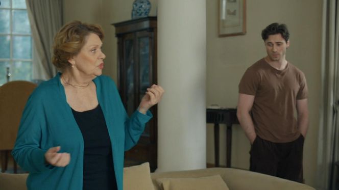 Barwy szczęścia, odcinek 3201. Józefina (Elżbieta Jarosik), Cezary (Marcel Opaliński) 