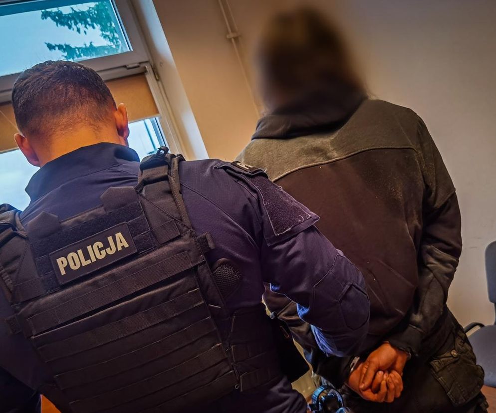 Gmina Grodzisk: 49-latek zaatakował policjantów nożem. Trafił do aresztu