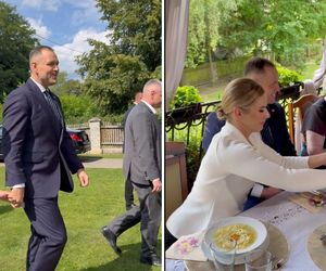 Nawroccy odwiedzili rodzinę Drapałów w miejscowości Cmolas na Podkarpaciu. Wspólnie zjedli rodzinny obiad  