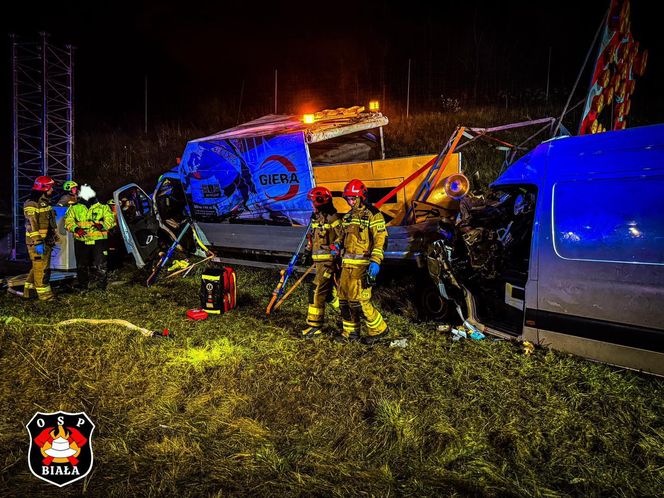 Wypadek na autostradzie A1 w Szarlejce