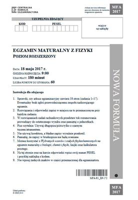 Matura fizyka 1