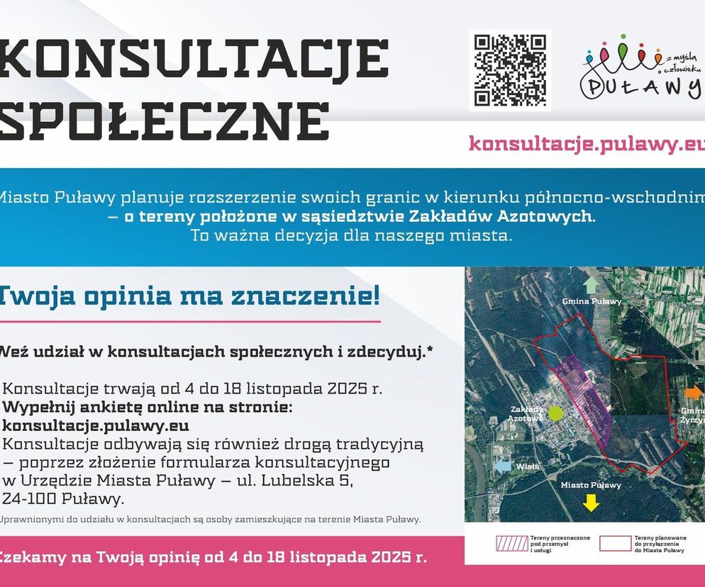 Konsultacje społeczne - plakat