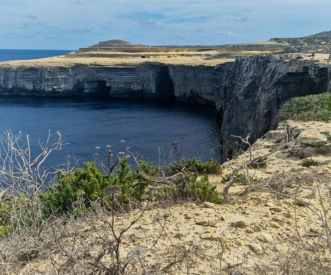 Klify na północnym wybrzeżu wyspy Gozo