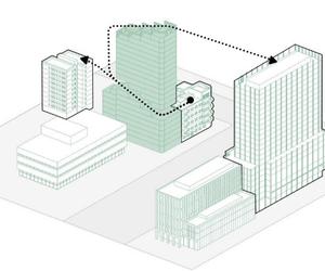 Mickiewicza 15 a w Łodzi - Kompozycja architektoniczna bryły obiektu