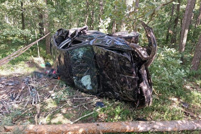 Wojciechówka. Koszmarne dachowanie osobówki! W środku 3-letni chłopczyk i... pijany ojciec