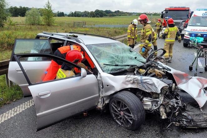 Wypadek przed bramkami A1 w Grudziądzu