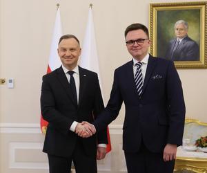 Spotkanie Szymona Hołowni i Andrzeja Dudy