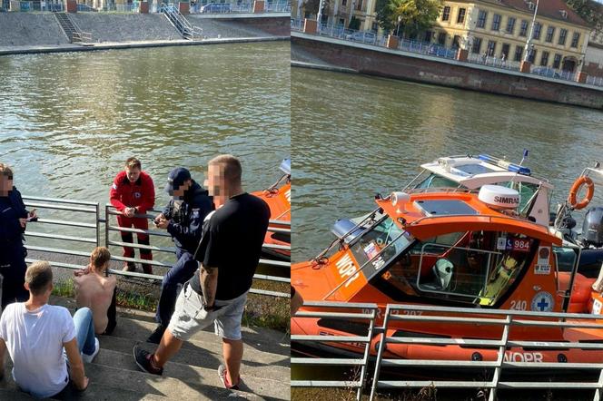 Pijany pływał sobie w Odrze w centrum Wrocławia. Interweniowało WOPR