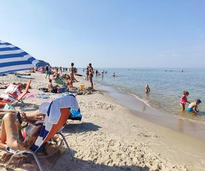 Plaża w Dębkach wrzesień 2023