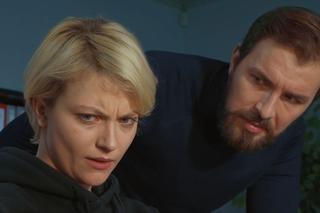 Barwy szczęścia odc. 2632. Ada (Kamila Janik), policjant Marcin Kodur (Oskar Stoczyński)