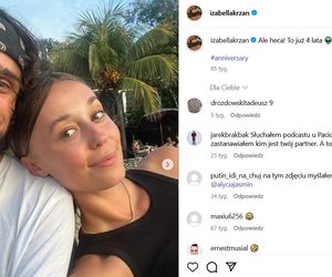Iza Krzan z partnerem