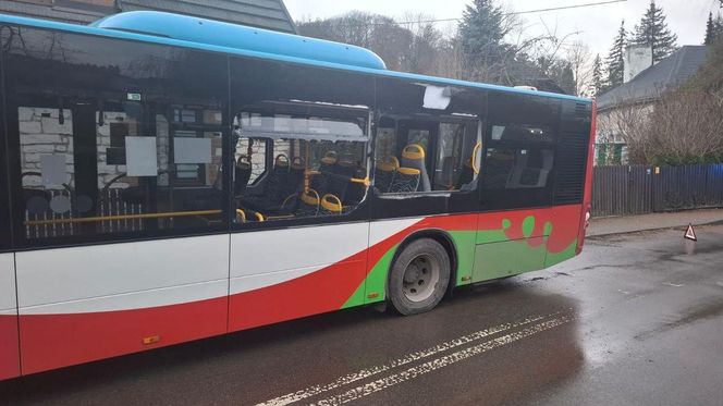 Województwo lubelskie. Przewoził gałęzie. Rozbił szyby w autobusie