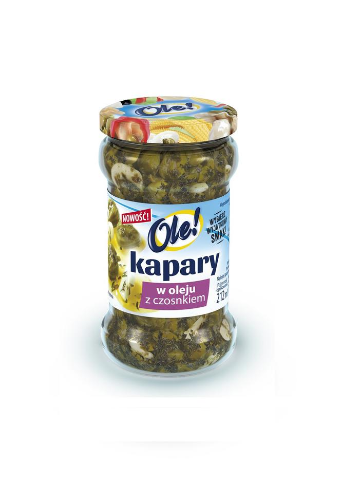 Kapary w oleju z czosnkiem OLE!