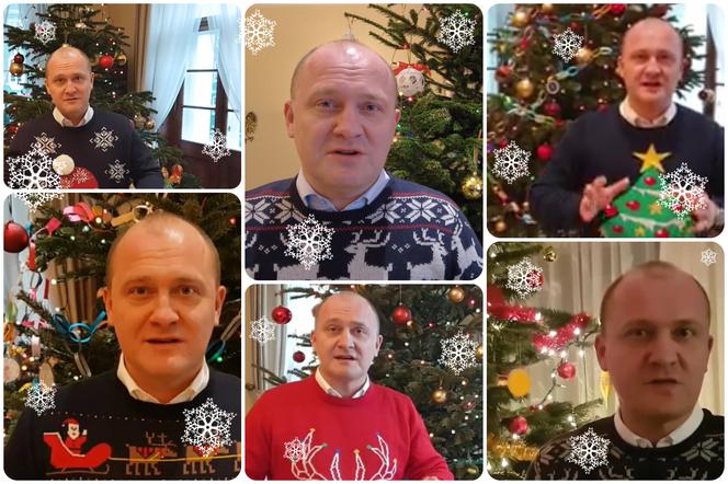 Jak zmieniały się świąteczne swetry prezydenta Szczecina na przestrzeni lat?
