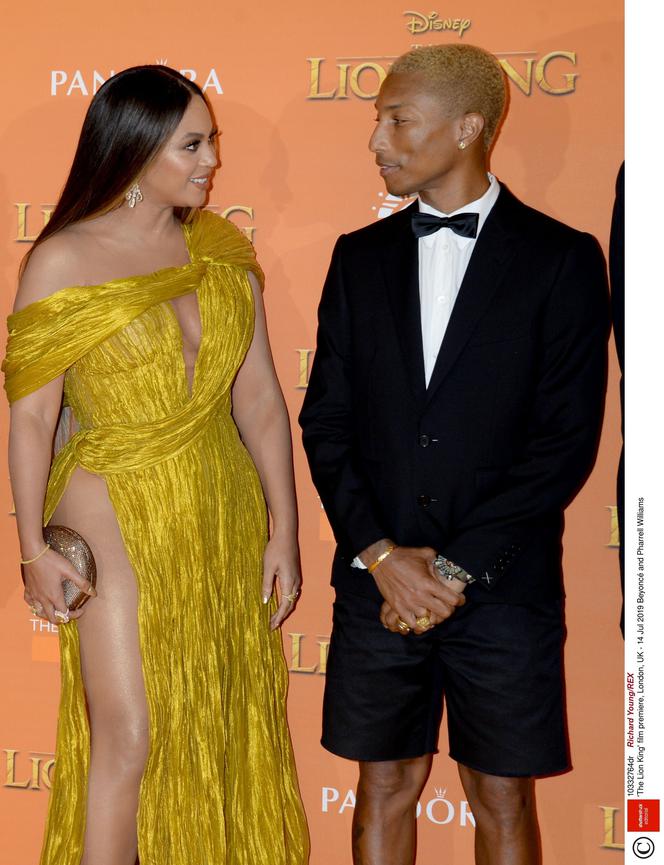 Gwiazdy na premierze filmu Król Lew - Beyonce i Pharrell Williams