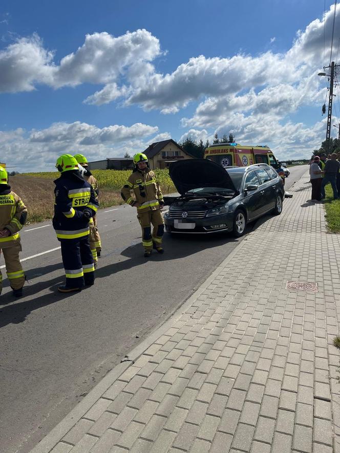 Wypadek w Adamowie. Ranną zabrał śmigłowiec LPR