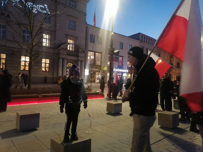 Marsz Pamięci Żołneirzy Wyklętych w Lublinie. Wcześniej odbył się laserowy pokaz