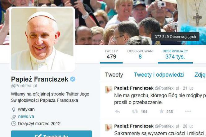 Konto Franciszka na Twitterze