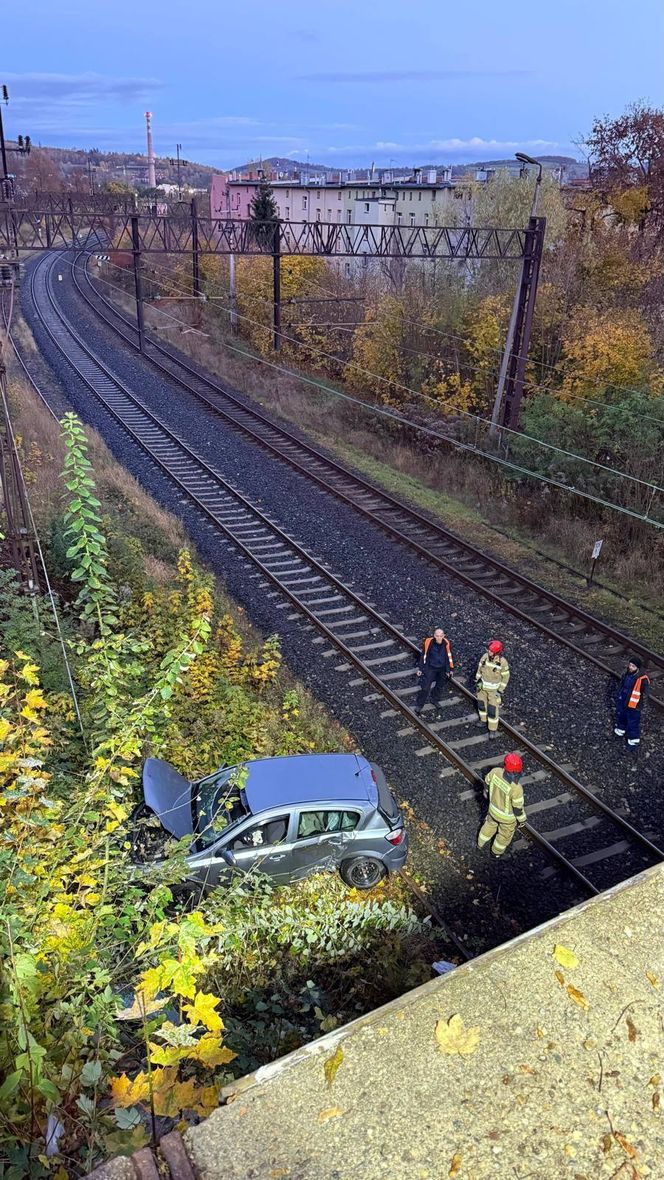 Jelenia Góra. 18-latka kierująca oplem spadła z wiaduktu