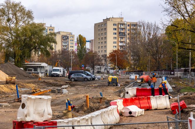 Budowa tramwaju na Stegny w Warszawie