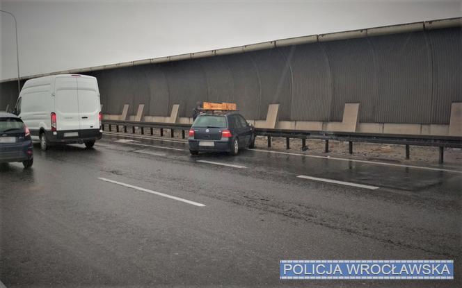 Karambol na Autostradowej Obwodnicy Wrocławia