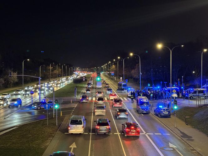 Warszawa. Ostatnie Pokolenie kontra policja. Kolejna próba zablokowania Wisłostrady [ZDJĘCIA].