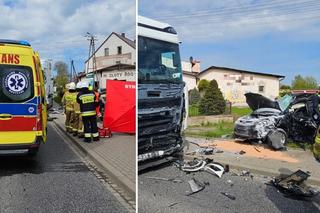 Ciężarówka uderzyła w mazdę na skrzyżowaniu. 66-latek zginął na miejscu! 