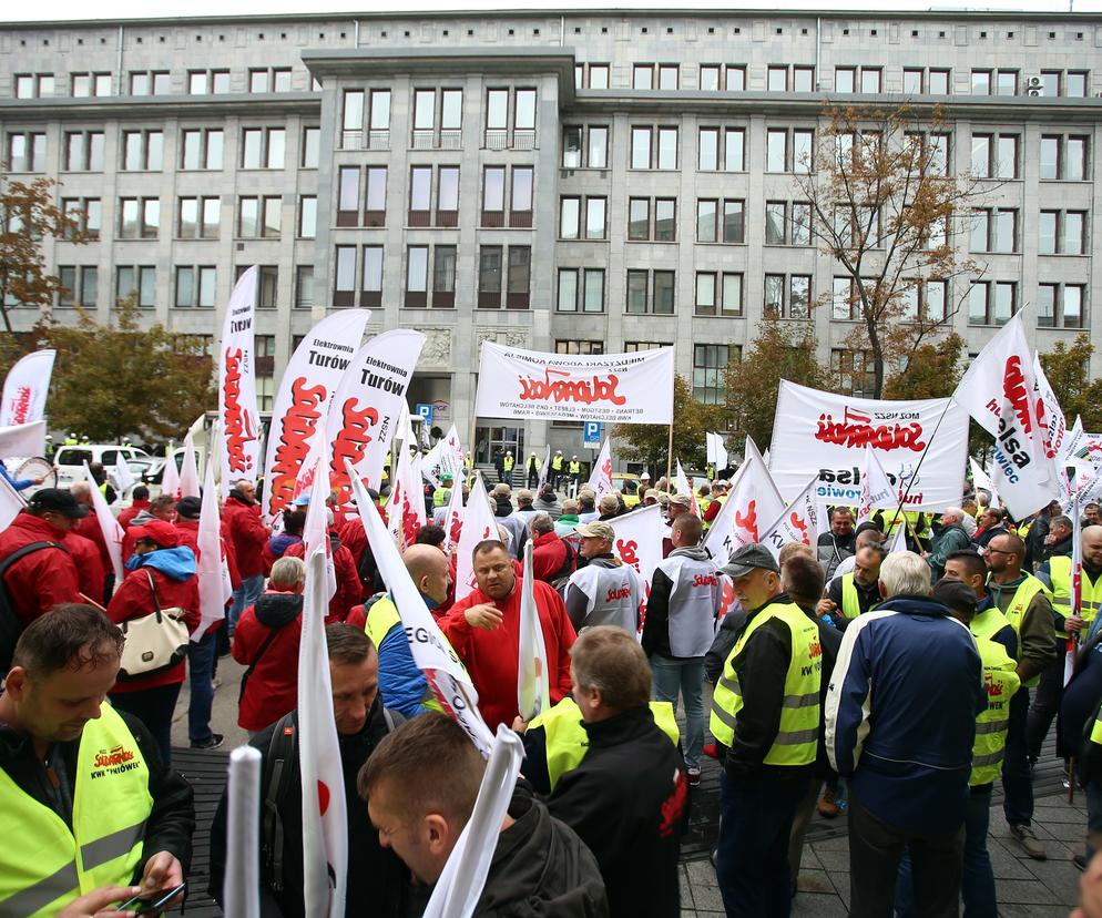 Protest Solidarności w Warszawie