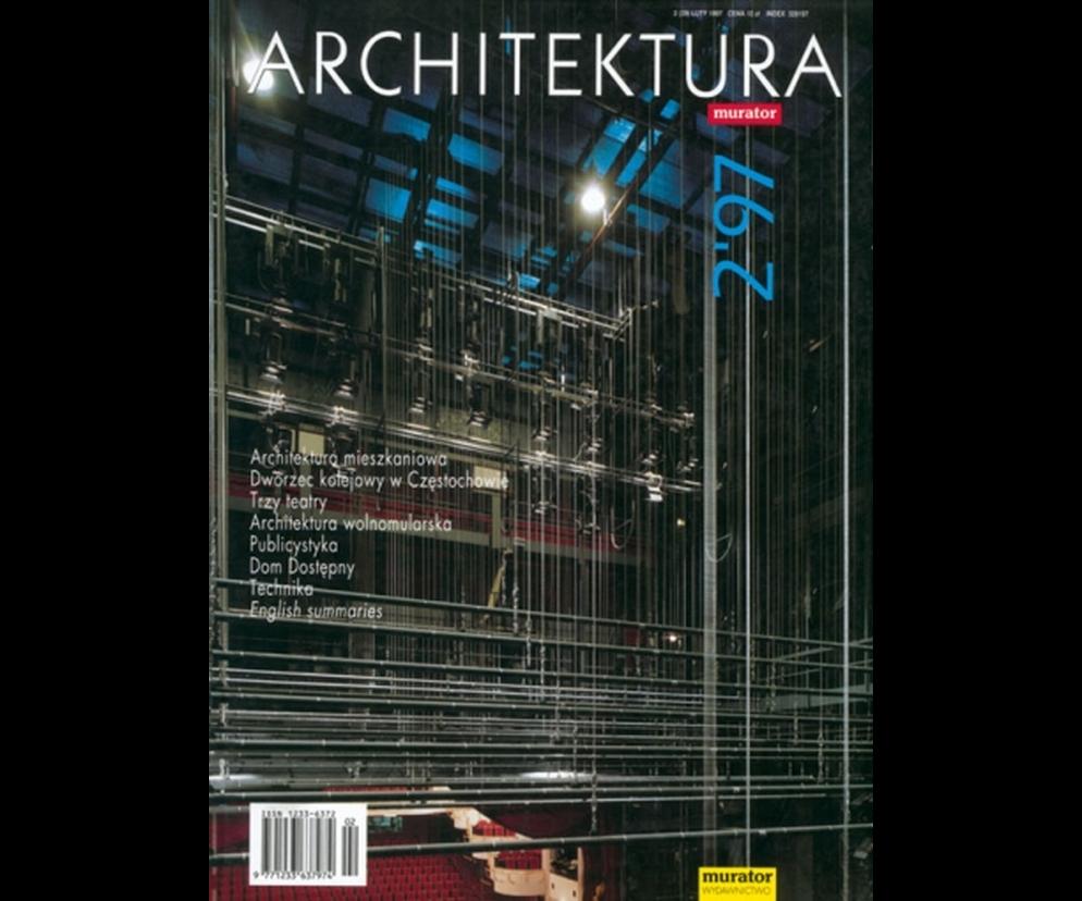 Okładka Miesięcznik Architektura 02/1997