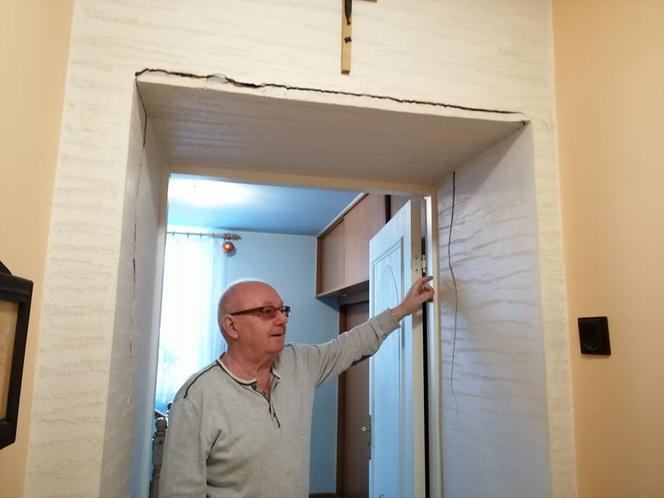 Zniszczenia w domu pana Mieczysława na ul. Górczniej w Trzebini
