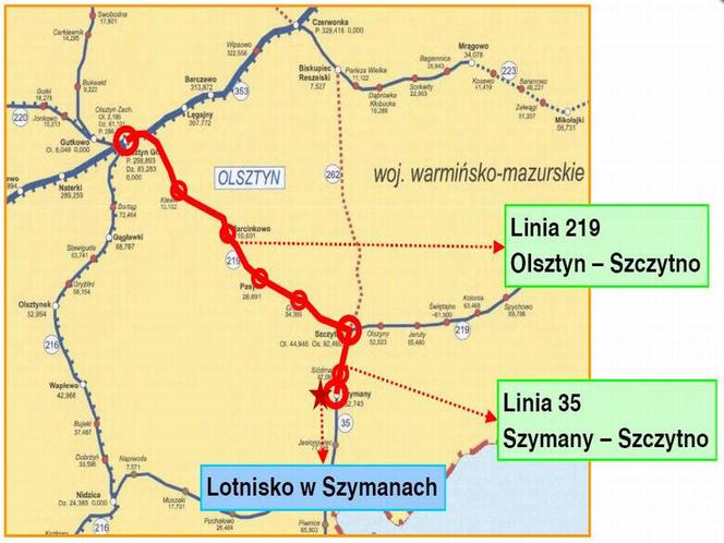 PKP Linia Olsztyn - Szczytno - Szymany