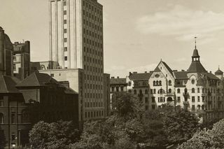 Prudential na placu Napoleona, obecnie Powstańców Warszawy, 1935 rok