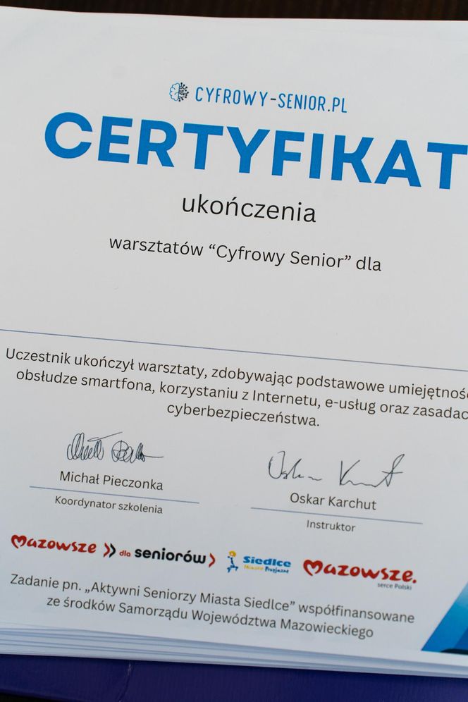 Cyfrowy Senior szkolenie w Urzędzie Miasta Siedlce