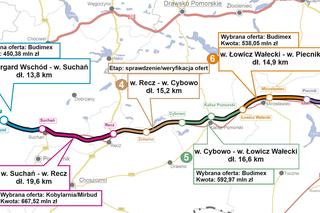 Przebieg drogi ekspresowej S10 Piła - Szczecin