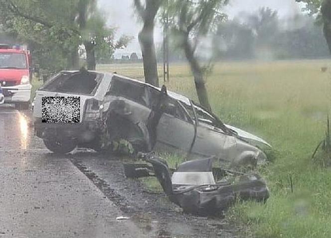 Groźny wypadek w Klonowej. Ranny pasażer, za kółkiem 20-latek bez prawka