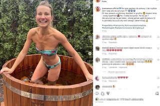 Joanna Moro kuca w lesie