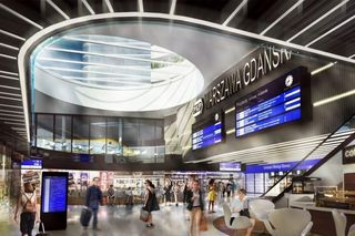 Wizualizacje nowego dworca Warszawa Gdańska, połączonego z centrum biznesowym