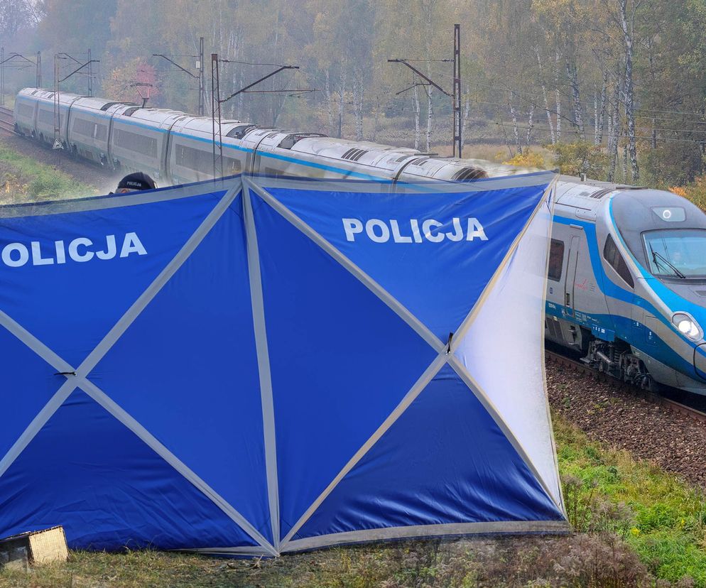 Horror na torach w Ciechanowie. Pociąg Pendolino śmiertelnie potrącił mężczyznę