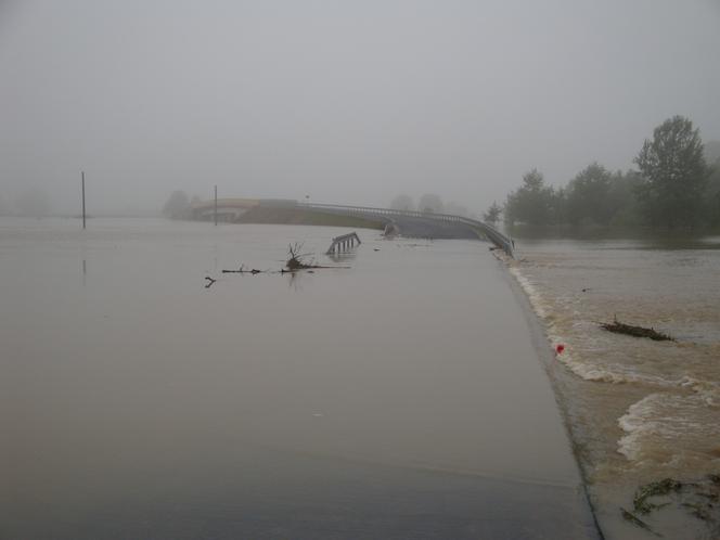 Powódź na Podkarpaciu, Budy Łańcuckie - rzeka Wisłok