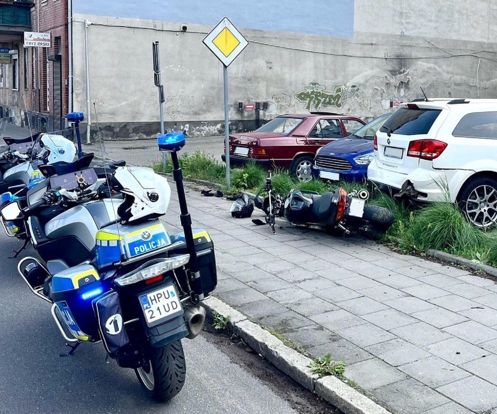 Pościg za motocyklem w centrum Piły