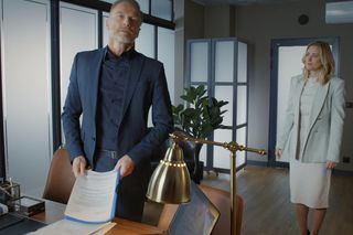 M jak miłość, odcinek 1842: Julia Malicka (Marta Chodorowska), Andrzej Budzyński (Krystian Wieczorek)