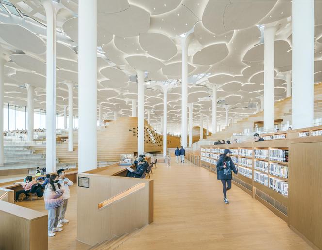Snøhetta  - wnętrza biblioteki w Pekinie