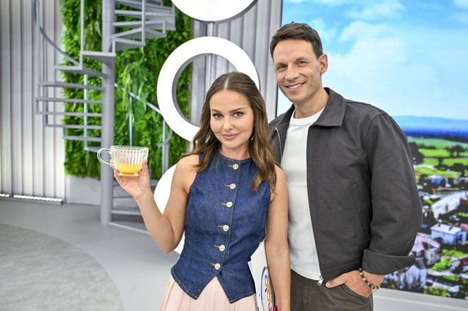 Tomasz Wolny i Paulina Sykut w "Halo tu Polsat"