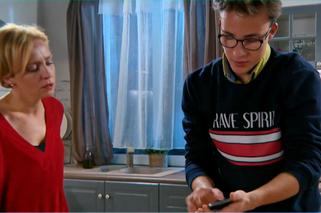 Barwy szczęścia, odc. 2240. Sabina (Barbara Kurzaj), Kajtek (Jakub Dmochowski)