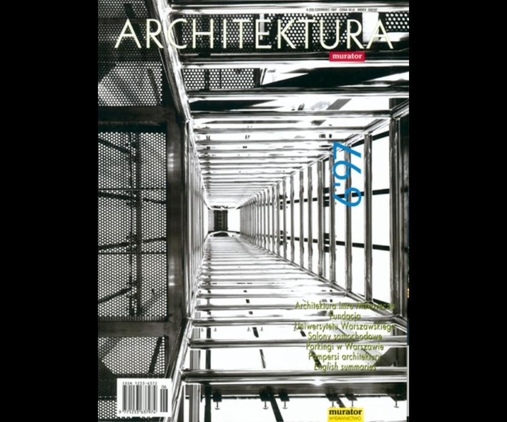 Okładka Miesięcznik Architektura 06/1997