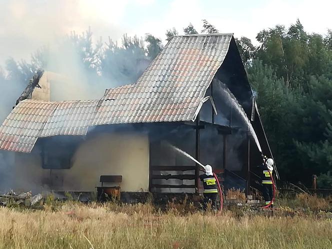 Pożar domków letniskowych