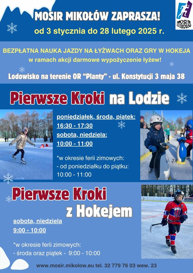 Lekcje jazdy na łyżwach i nauka gry w hokeja - weekend 1-2 lutego